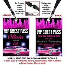 LIMOUSINE RIDE THEME LANYARD