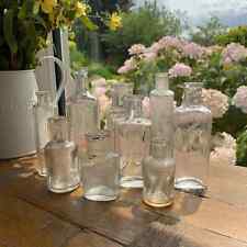 9 Antique Spirit Bottles Old Vintage Glass Bottles Wedding Home Décor