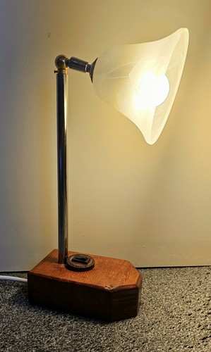 Table lamp with alabaster bell - alabaster,
