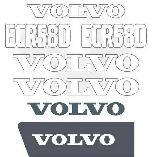 Volvo ecr58d sticker decal set - sticker,