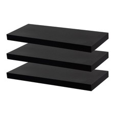 3x Modern Floating Shelves Wall Mounted Living Room Bedroom Storage 60cm Black