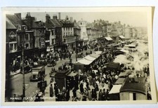 EARLY REAL PHOTO POSTCARD , MARKET PLACE, GREAT YARMOUTH, NORFOLK