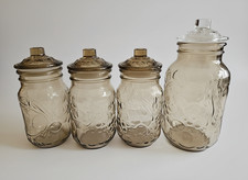 Vintage Brown Glass Canister