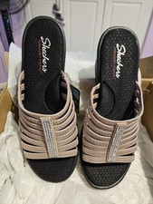 Skechers Cali Wedge Memory Foam Sandals Pink Size 8