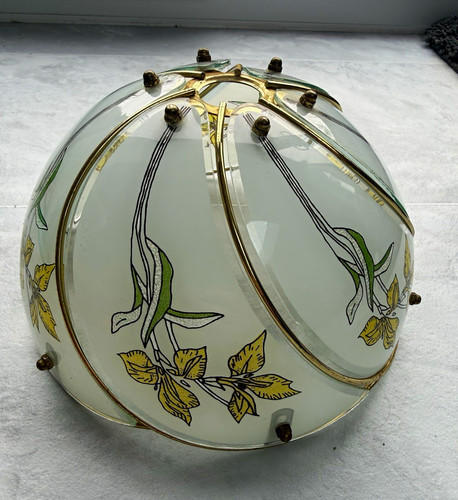 Vintage 1980s glass panel - vintage,