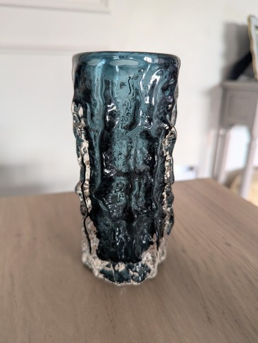 Whitefriars glass bark - glass, vase