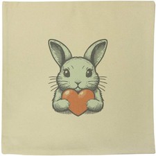 40cm x 40cm 'Pastel Sweetheart Bunny' Canvas Cushion Cover (CV00038054)