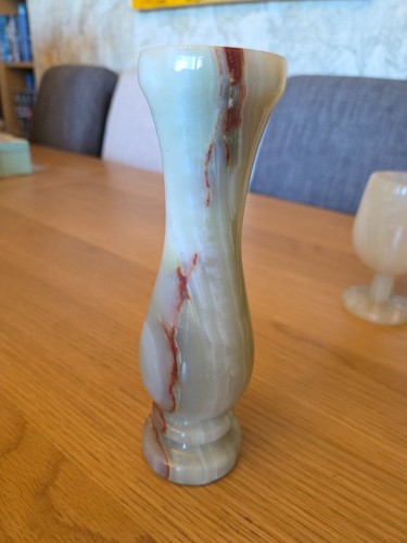 Vintage onyx marble bud - marble, vase
