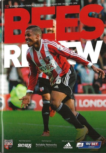 Football programme brentford - brentford, v