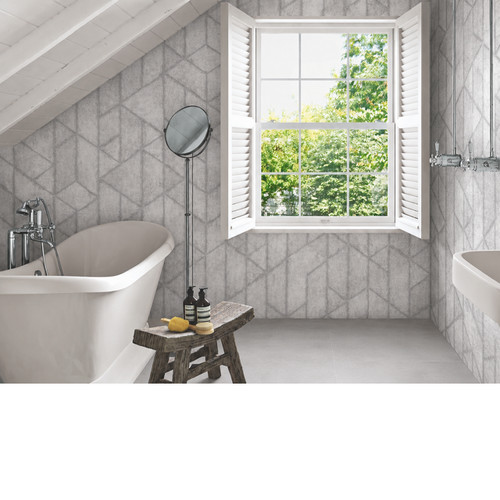 Grey bathroom wallpaper - wallpaper,
