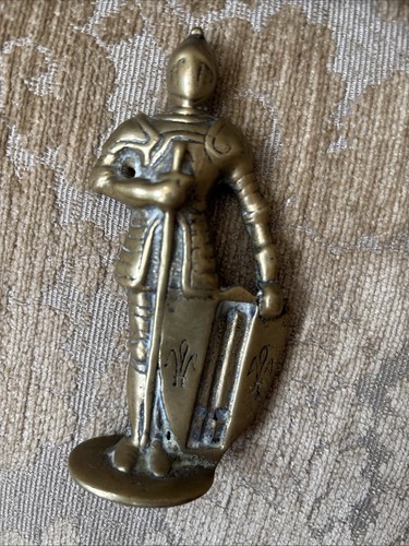 Vintage retro brass knight - vintage,