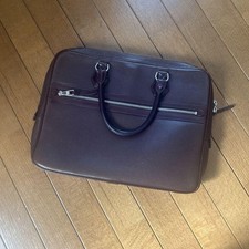 dunhill BOSTON Leather Business Bag Briefcase Single Document Case 2508SM