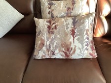 2 Cushion Covers Homemade In Dunelm Fabric 20” X14”