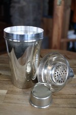 VINTAGE SILVER PLATED COCKTAIL SHAKER TW EPNS Thomas Watson?