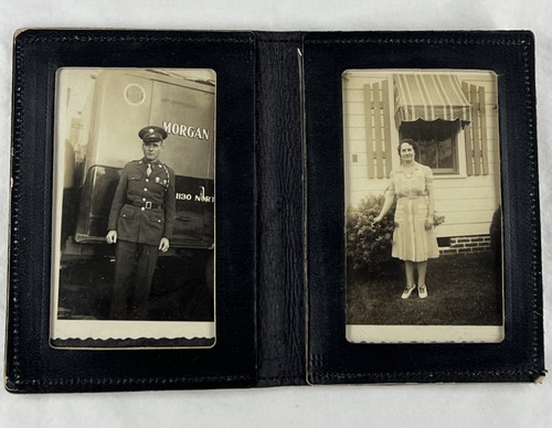 Vintage 1940s leather photo - vintage,