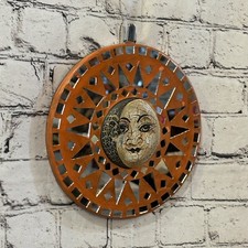 Sun Moon Face Mosaic Tile Wall