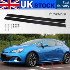For Opel Astra J Side Skirt Extension Rocker Panel Splitter Diffuser Gloss Black