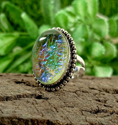Triplet fire opal silver ring - opal,