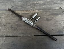 2 Vintage Plumb Bobs String & Handle Carpenter Engineer Plumbob Old Tool