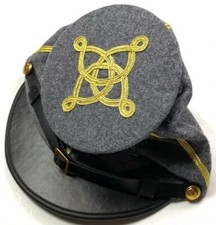 CIVIL WAR CSA CONFEDERATE CAPTAIN OFFICER WOOL KEPI FORAGE BUMMER-All Sizes!!!