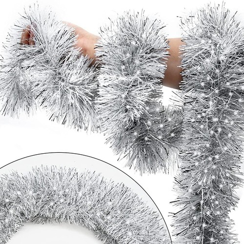 Luxury green christmas tinsel - luxury,