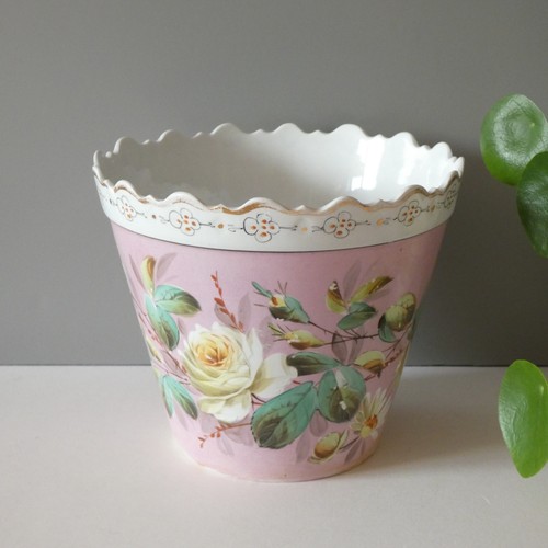 French paris porcelain planter - french,