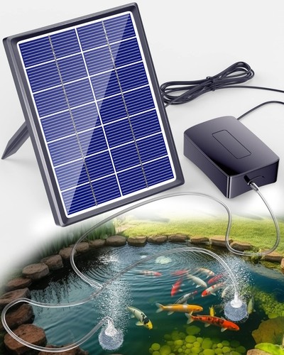 Solar pond aerator with - solar,