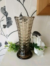 Vintage Smoked Glass Vase