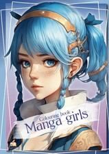 Manga girls colouring book