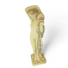 Greek Statues Nude Lady with Water Jug Figure Alabaster Statue Preloved