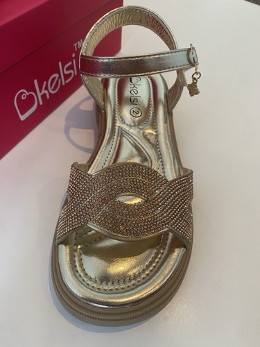 Kelsi girls gold - girls, sandals