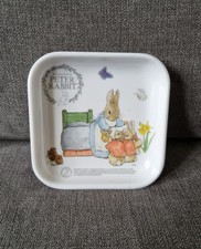 Small Square 9cm x 9cm Plastic Beatrix Potter Peter Rabbit Trinket Tray Dish