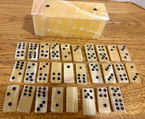 Vintage handmade onyx domino - handmade,