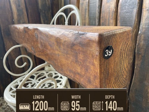 Reclaimed solid wood fireplace - wood,
