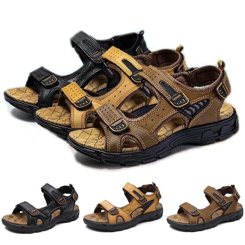 Mens sandals leather walking - sandals,