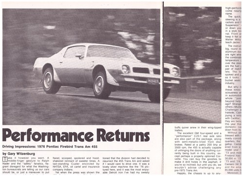 Pontiac firebird trans am - '76,
