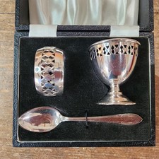Vintage Cased Set EPNS Silver