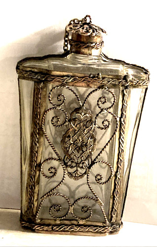 Vintage glass flask - vintage,