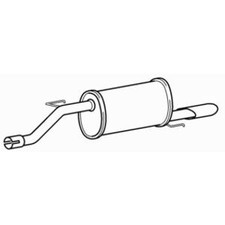 Rear Exhaust Silencer Chrome