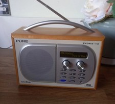 Pure Evoke 1S DAB FM Digital Radio Wooden design Maple Finish + Power Adapter.