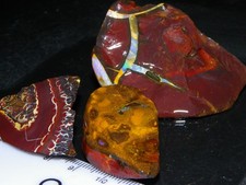 3 Nice Rough Qld Boulder/Koroit Opals 572cts Australia Fires/Patterns NR lot Au