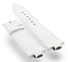 21mm Genuine Ulysse Nardin Alligator Leather Watch Strap Marine - White