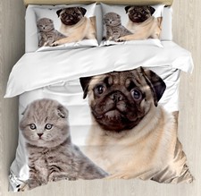 Pug Duvet Cover Set Young