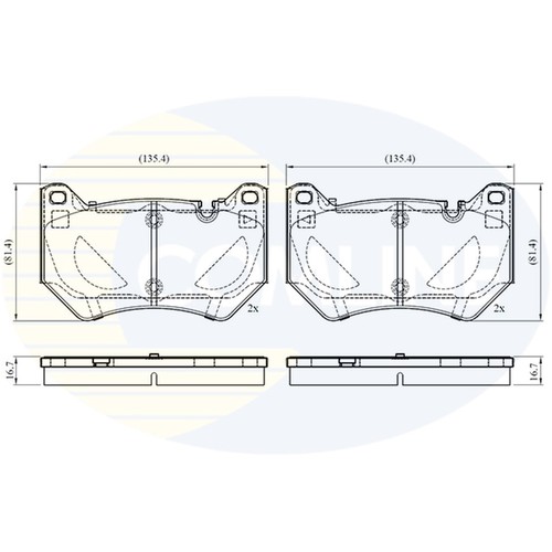 Brake pads set for audi - pads,