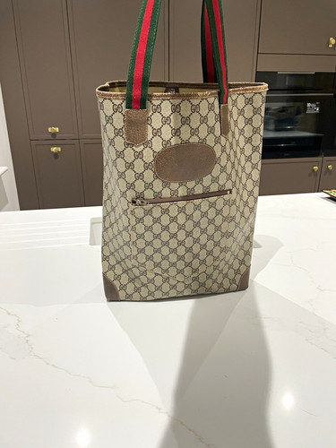 Gucci canvas leather trim - canvas,