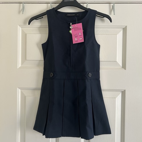 Girls navy pinafore - navy,