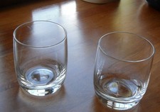 Pair of Signed Dartington Crystal Tumblers - 8.7 cm Tall x 7 cm Rim Dia. - VGC