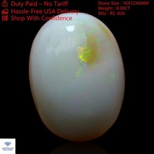 8.00 Cts Natural Oval Australian Fire Opal Astrology Rough Gemstone 16x12x6 mm