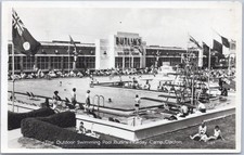 RPPC Vintage Postcard Butlins Pool Clacton Essex England