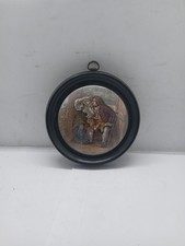 Framed.ed Prattware Pot Lid Uncle Toby